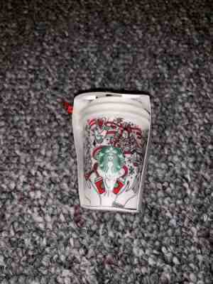 Starbucks Ornament Christmas Holiday Siren Dot 2017 Ceramic To Go Cup New  - Sold on eBay Nov, 28th 2018 for $10.00