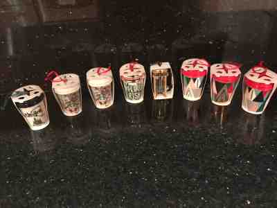 8 STARBUCKS 2017 CERAMIC TRAVEL TUMBLER ORNAMENTS - FLOURISH, TREES, PRESS ETC. - Sold on eBay Nov, 28th 2018 for $25.00