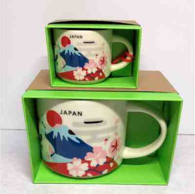 Starbucks Japan 2017-You Are Here Japan Mugs Set Of 2 Mt.Fuji & Cherry blossom  - Sold on eBay Nov, 27th 2018 for $59.80