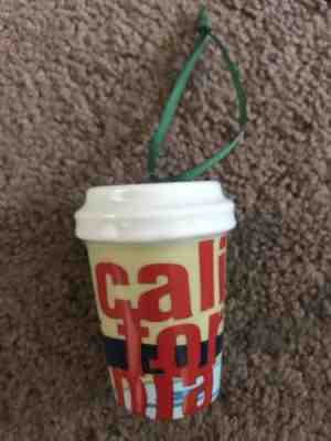 Starbucks 2017 California Holiday Christmas Tree Ornament Mini New Cup Mug - Sold on eBay Nov, 27th 2018 for $8.95