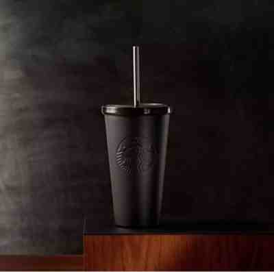 Starbucks Matte Black Tumbler Cold Cup 16oz Grande 2017 RARE NWT - Sold on eBay Nov, 26th 2018 for $29.99