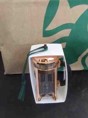 New 2017 Starbucks Rose gold Coffee Press Christmas Ornament Holiday - Sold on eBay Nov, 26th 2018 for $7.77