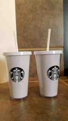 2017 ( 1 ) Starbucks Glitter White Cold Cup 16oz Tumbler Holiday Collection  - Sold on eBay Nov, 26th 2018 for $24.99