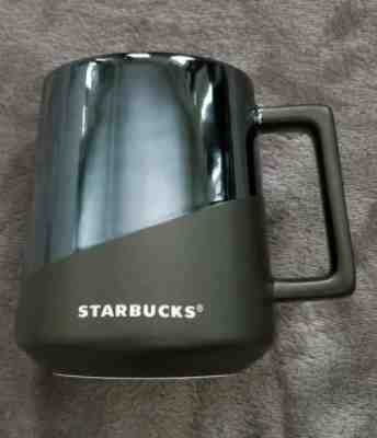 2017 STARBUCKS Coffee Mug Black and Metallic Black Heavy 14 oz. Tea - Sold on eBay Nov, 26th 2018 for $22.50