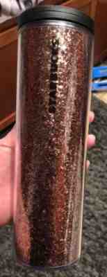Starbucks 2018 Holiday HOT Cup Tumbler 16 oz Glitter Rose Gold Glitter  - Sold on eBay Nov, 28th 2018 for $25.00