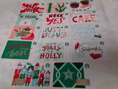 14 - STARBUCKS 2018 CHRISTMAS MARKER CARDS  w/ DIAMOND MARK ON BACK NO VALUE - Sold on eBay Nov, 27th 2018 for $20.95