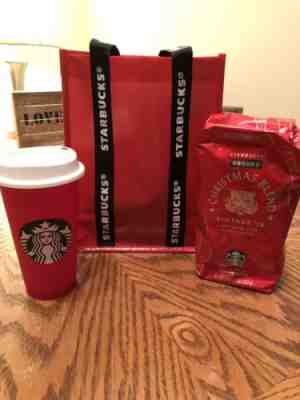 Starbucks Christmas Blend 2018/ Gift Bag/ Reusable Cup - Sold on eBay Nov, 27th 2018 for $15.00