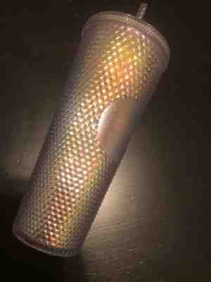 NEW Starbucks 2018 Holiday Rainbow Iridescent Glitter Tumbler Cold Cup 24 OZ - Sold on eBay Nov, 27th 2018 for $37.00
