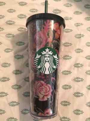 Starbucks Bando Limited Edition Cold Drink Tumbler With Straw 24 Oz Coffee Cup - Sold on eBay Nov, 30th 2018 for $27.99
