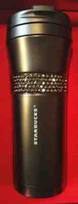 STARBUCKS $124 Limited Edition Black Swarovski Tumbler Stainless in Red Box 16oz - Sold on eBay Nov, 30th 2018 for $79.95