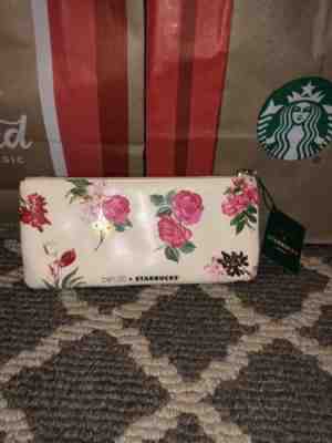 Bando Starbucks Limited Edition Pencil Pouch Rose Pink Flowers ???? Zipper NWT - Sold on eBay Nov, 30th 2018 for $16.99