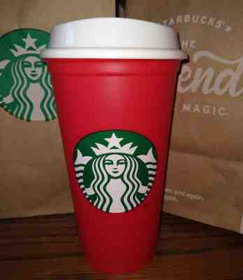 Starbucks Red Reusable Holiday Cup 2018 Limited Edition 16 OZ - Sold on eBay Nov, 29th 2018 for $9.99