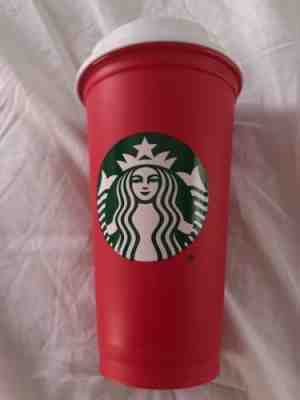 STARBUCKS RED 16 oz. TRAVEL REUSABLE LIMITED EDITION HOLIDAY CHRISTMAS 2018 CUP - Sold on eBay Nov, 28th 2018 for $7.75