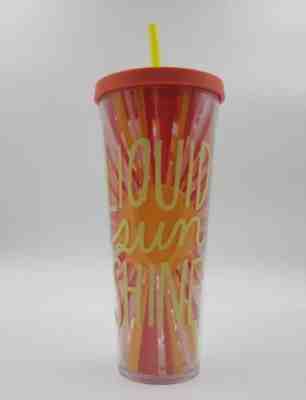 New Starbucks 24oz Tumbler Liquid Sunshine Limited Edition Cold Cup - Sold on eBay Nov, 26th 2018 for $15.00