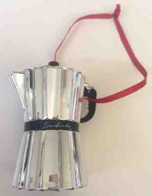RARE! Starbucks 1999 Barista Stove Top Espresso Collectors Christmas Ornament - Sold on eBay Nov, 30th 2018 for $36.00