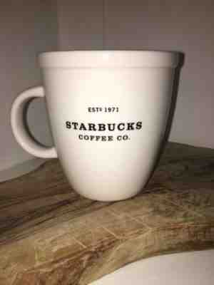 2001 Starbucks Barista Abbey Coffee Tea Mug Cup 18oz White W/Black Lettering NEW - Sold on eBay Dec, 1st 2018 for $20.00