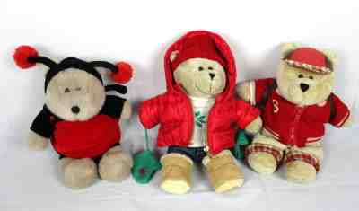 Lot (3) Starbucks Barista Bears 2001 Ladybug '04 Schoolboy '06 Winter Boy Plush - Sold on eBay Nov, 30th 2018 for $9.95
