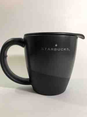 2001 Starbucks Black Plastic Coffee Mug with Lid 12 oz Travel - Sold on eBay Nov, 29th 2018 for $18.00