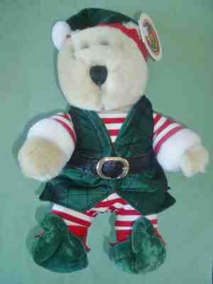 Starbucks Elf Bearista Bear Christmas Green Vest & Hat Holiday 2001 with Tags - Sold on eBay Nov, 4th 2018 for $9.99