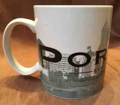 Large STARBUCKS Coffee Mug PORTLAND 2002 Skyline Barista Series 16 oz. - Sold on eBay Nov, 30th 2018 for $5.95