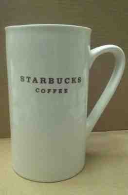  2003  White Tall Thin 12 Oz. Starbucks Logo Coffee Mug Cup - Sold on eBay Dec, 1st 2018 for $9.99