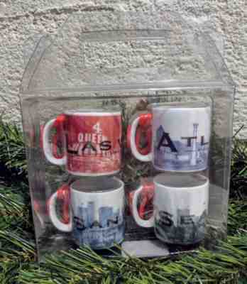 Starbucks 2003 City Mug Ornament Set Seattle, Las Vegas, Atlanta, San Diego NIB - Sold on eBay Nov, 30th 2018 for $21.00