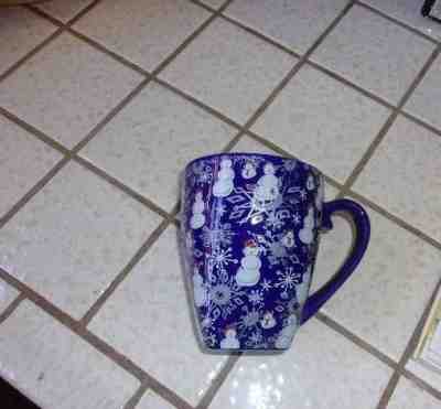 Starbucks Christmas Themed Coffee Mug ~ Blue with Snowmen ~ 2003 ~ Limited Editi - Sold on eBay Nov, 30th 2018 for $18.25