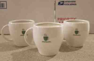 Starbucks 2003 Barista 7oz Steaming Green/ White Abbey Espresso Cup Mug set of 3 - Sold on eBay Nov, 28th 2018 for $22.00