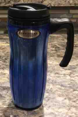 Starbucks 2004 Metallic Groovy Lucy Teal Blue Tumbler W/ Handle 16 OZ Sparkly - Sold on eBay Nov, 28th 2018 for $5.99
