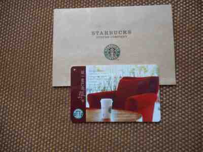 2005 TAIWAN 'GEM MINT' "COMFY RED CHAIR" STARBUCKS CARD W/SLEEVE  - Sold on eBay Nov, 30th 2018 for $10.00