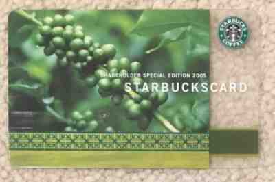 Starbucks 2005 Shareholder Card RARE - Sold on eBay Nov, 7th 2018 for $14.99