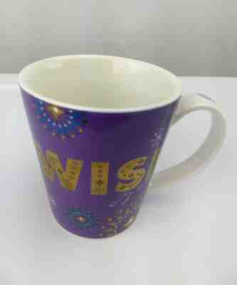 2006 Starbucks Holiday Christmas Gold Wish Joy to the World Purple Mug 14 fl oz - Sold on eBay Nov, 30th 2018 for $14.99