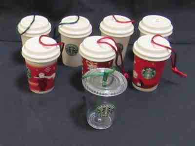 8 Collectible STARBUCKS Ceramic Coffee Cups Christmas Ornaments Lot  2006 - 2011 - Sold on eBay Nov, 28th 2018 for $20.50