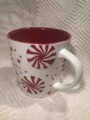 Starbucks Peppermint Candy Cane Coffee Mug Cup Red & White 16 OZS. 2007 - Sold on eBay Nov, 30th 2018 for $26.00
