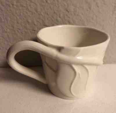 Starbucks White Sculpture Wrap Around Leaf-Stem Ceramic Cup 10 Oz. 2007. Mint - Sold on eBay Nov, 30th 2018 for $20.00