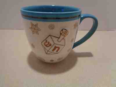 Starbucks Coffee Cup Mug 2007 Hanukkah Jewish Dreidel Blue/White/Gold 16 fl.oz - Sold on eBay Nov, 29th 2018 for $9.99