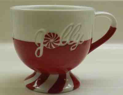 Starbucks Christmas Mug - Red & White JOLLY -2007 - Sold on eBay Nov, 29th 2018 for $6.25