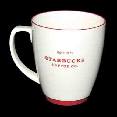 Starbucks Coffee Mug Cup Holds 18 Ounces Red & White Collectible 2007 See Photos - Sold on eBay Nov, 28th 2018 for $9.99