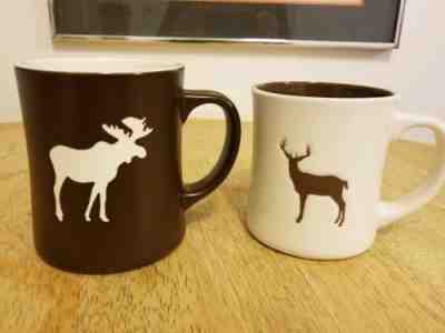 Starbucks 2009 Chocolate Brown Moose Mug and Starbucks 2008 Stag Deer Mug - Sold on eBay Nov, 30th 2018 for $49.99