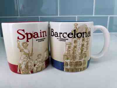 Starbucks Coffee Spain & Barcelona Espresso Cups, 3 fl oz/89 ml, 2016, EUC - Sold on eBay Dec, 1st 2018 for $17.95