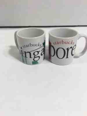 Starbucks Singapore 3 Oz City mug Mini 2006 Red And Green - Sold on eBay Dec, 1st 2018 for $14.99