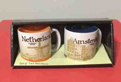 Starbucks Mug Set Of 2 Demitasse 3 oz mini City Mugs Netherlands - Amsterdam GS. - Sold on eBay Dec, 1st 2018 for $33.95