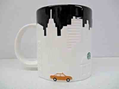 Starbucks New York City Taxi Relief Series 16 Oz Mug 2012 Black and White - Sold on eBay Dec, 1st 2018 for $21.24