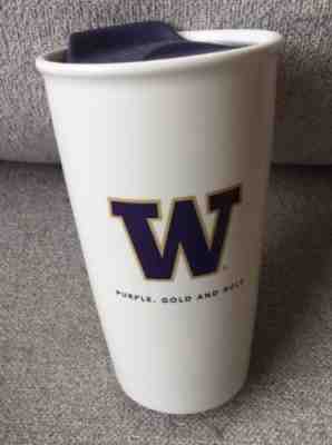 Starbucks Coffee 2014 UW Huskies University of Washington Travel Tumbler Mug Cup - Sold on eBay Dec, 1st 2018 for $39.00