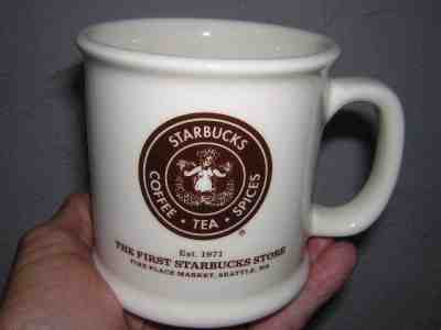 FIRST STARBUCKS STORE COFFEE MUG 1971 PIKE PLACE MARKET SEATTLE WASHINGTON siren - Sold on eBay Dec, 1st 2018 for $19.99