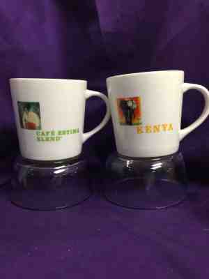 Starbucks 2005 Coffee Mugs, "Kenya" & "Cafe Estima Blend" - Sold on eBay Dec, 1st 2018 for $12.00
