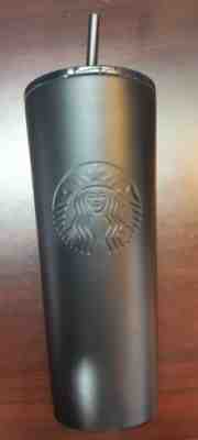 Starbucks 2018 Black Stainless Steal Cup NEW Lid Straw 20 oz Cold Venti Drink - Sold on eBay Dec, 1st 2018 for $14.00