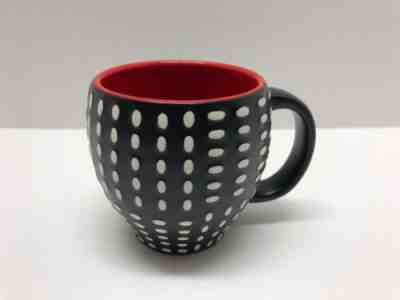 Starbucks Coffee Cup Mug 2008 Red Black White Oval Dots New Bone China 12 oz - Sold on eBay Dec, 1st 2018 for $21.21