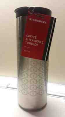 Starbucks16oz "FREE MONTH OF COFFEE at STARBUCKS!!!! Silver Collection Tumbler  - Sold on eBay Dec, 1st 2018 for $29.00