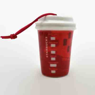 Starbucks Mini Red Coffee Cup 2014 Ornament - Sold on eBay Dec, 1st 2018 for $4.00